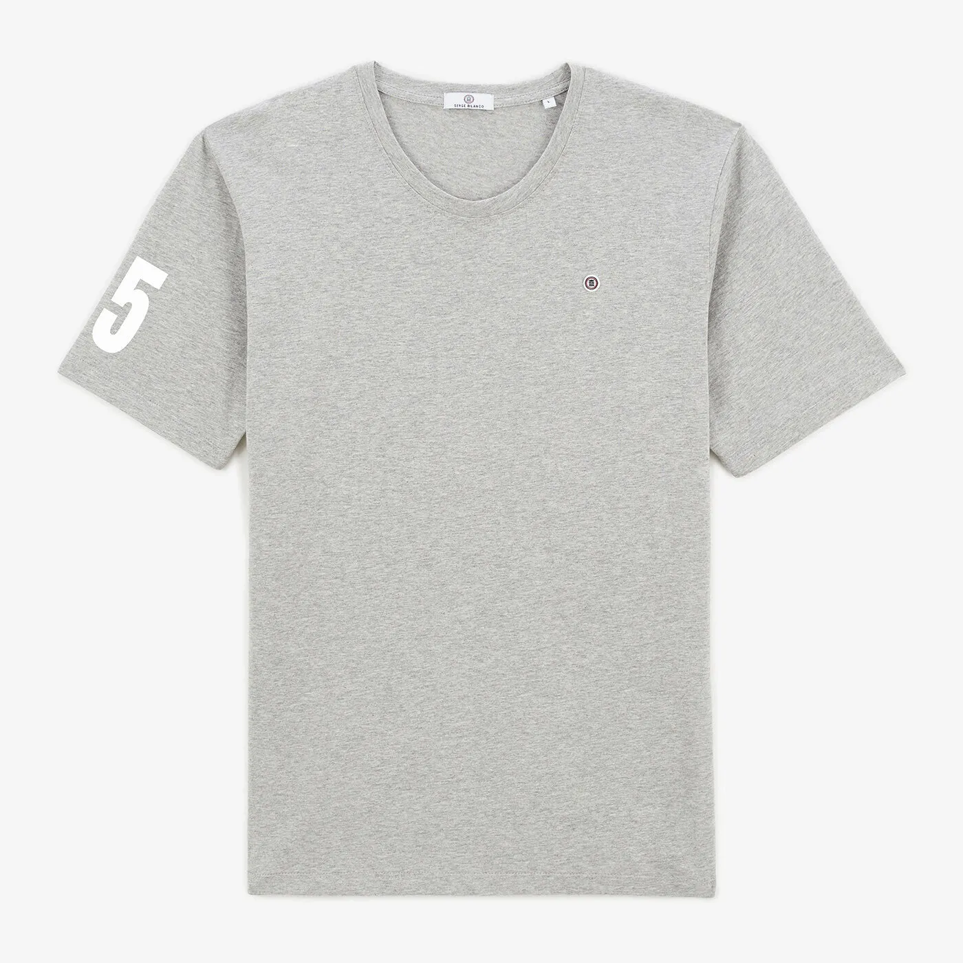 T-shirt gris chiné 15 manche