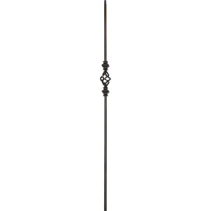 T62 | Iron Baluster | Basket with Knuckles | 1/2" x 44"