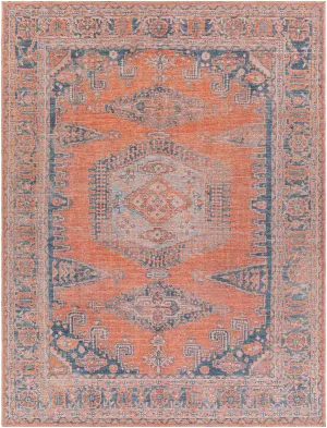 Taber Burnt Orange Washable Rug