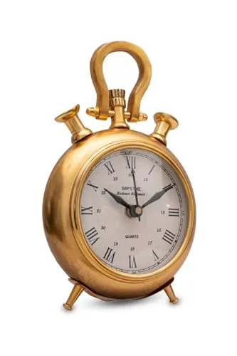 Table Clock Brass Golden