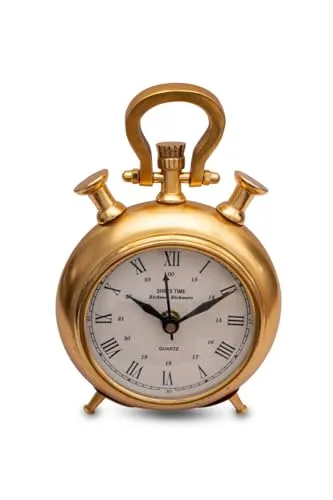 Table Clock Brass Golden