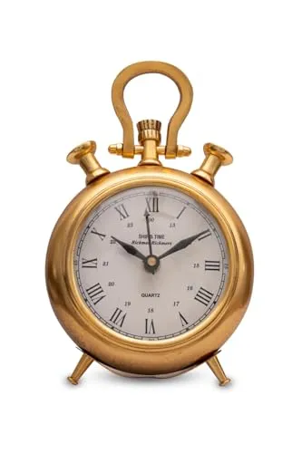 Table Clock Brass Golden