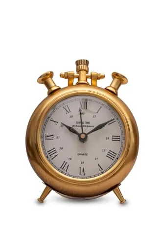 Table Clock Brass Golden