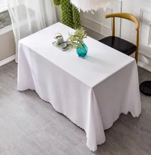 Tablecloth white polyester  rectangular 1.6mx2.4m