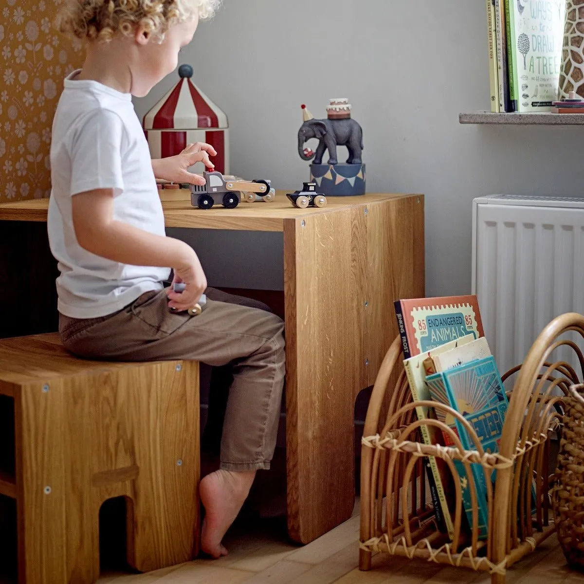 Tabouret Bas en Chêne