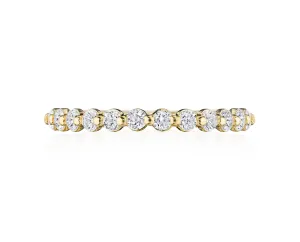 Tacori 18k Yellow Gold "Sculpted Crescent" Diamond Wedding Band