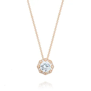 Tacori Art Deco Bloom 18K Rose Gold Diamond Necklace FP804RD65PK