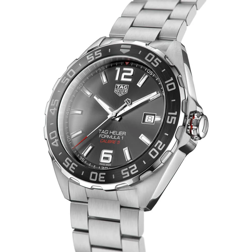 TAG Heuer FORMULA 1 DATE 43MM Steel and Ceramic Automatic Men's Watch WAZ2011.BA0842