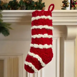 Tag Ltd. stripe knit stocking - red multi