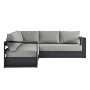 Tahoe Outdoor Patio Powder-Coated Aluminum 3-Piece Sectional Sofa Set