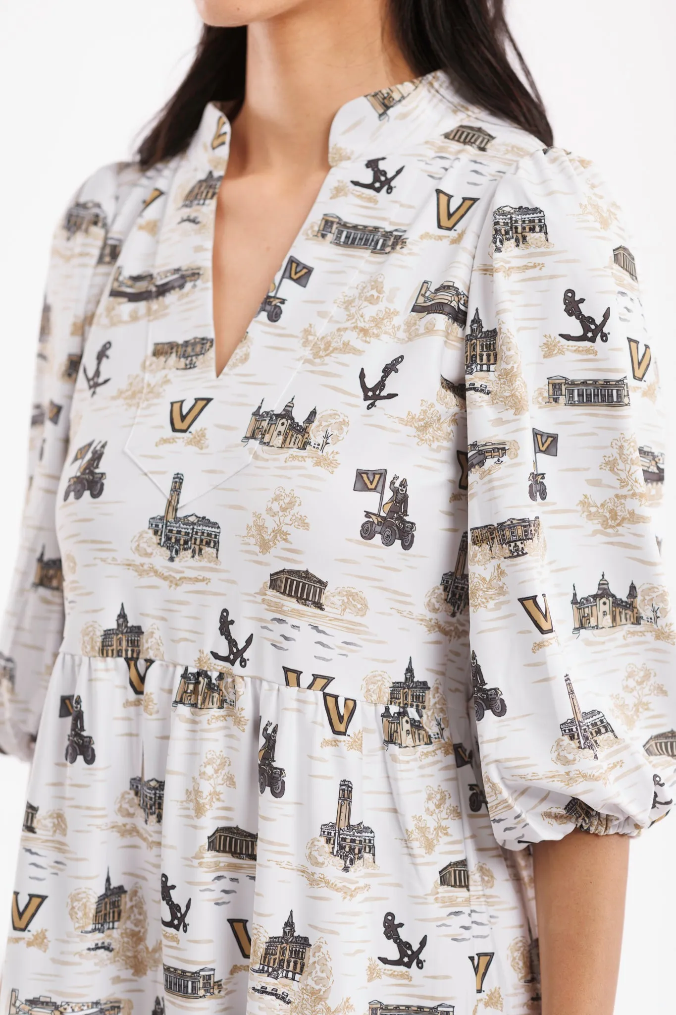 Tailgate Collection Tory Dress - Vanderbilt Toile