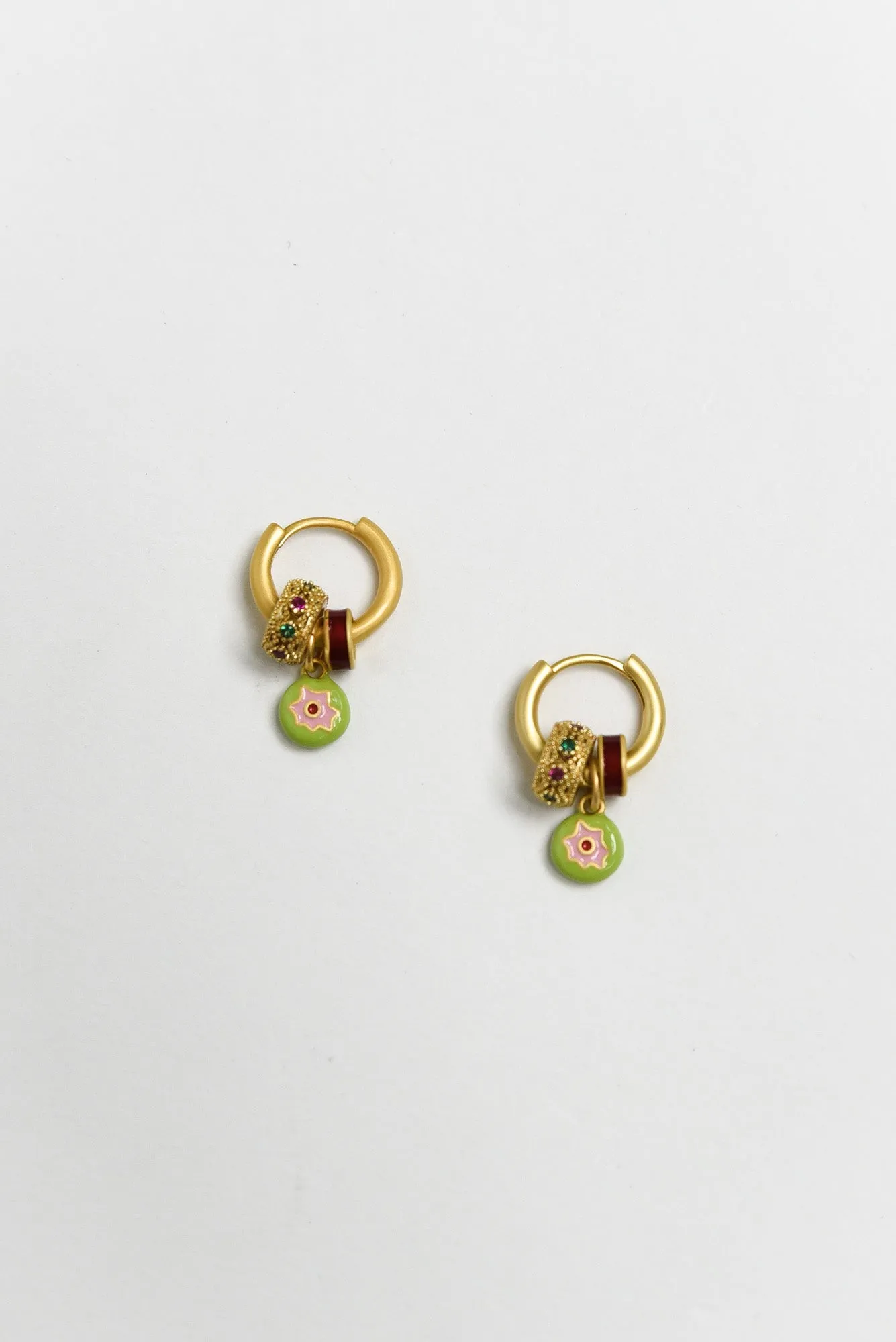 Talita Gold Charm Hoop Earrings