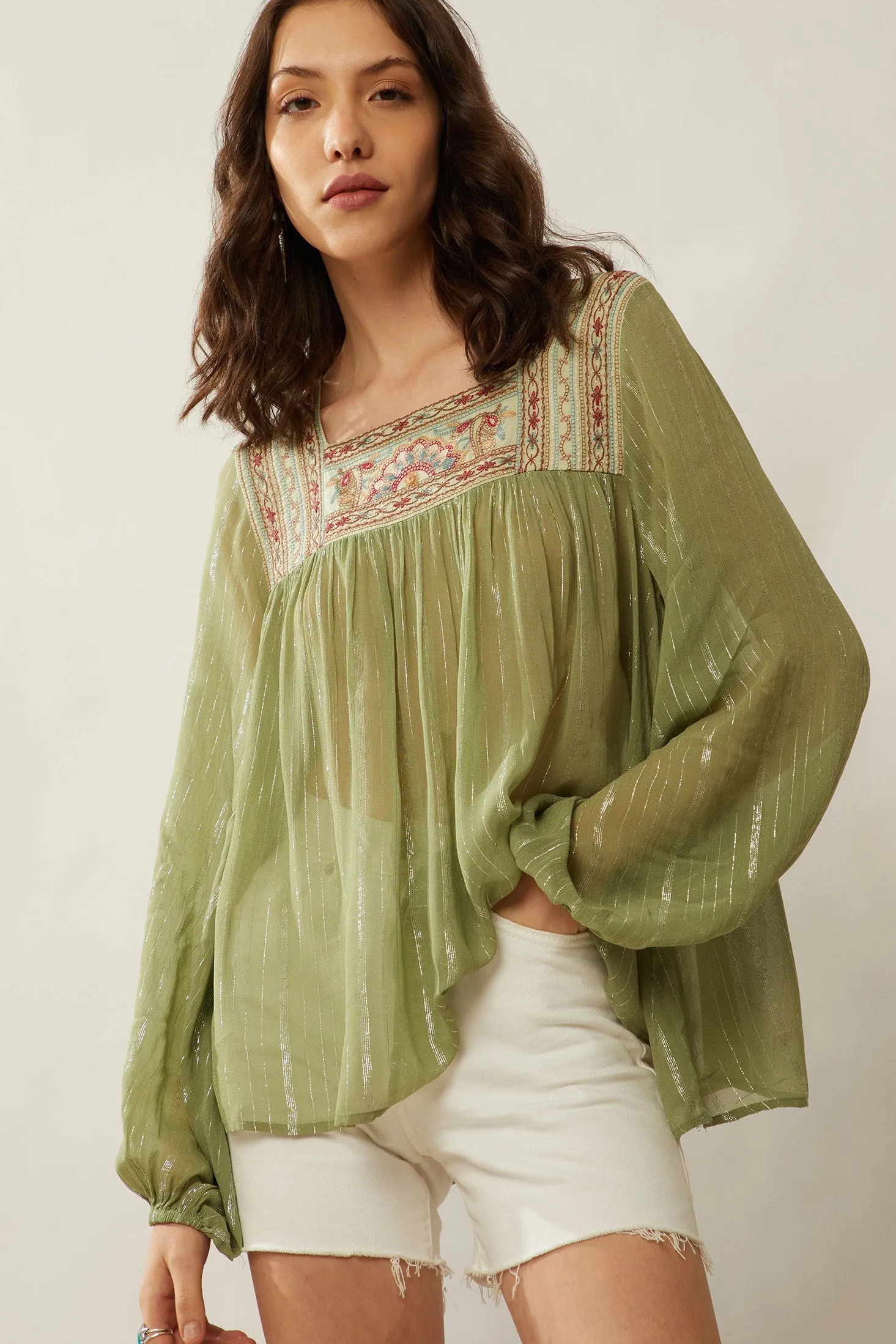 Tammilyn Embroidered Top