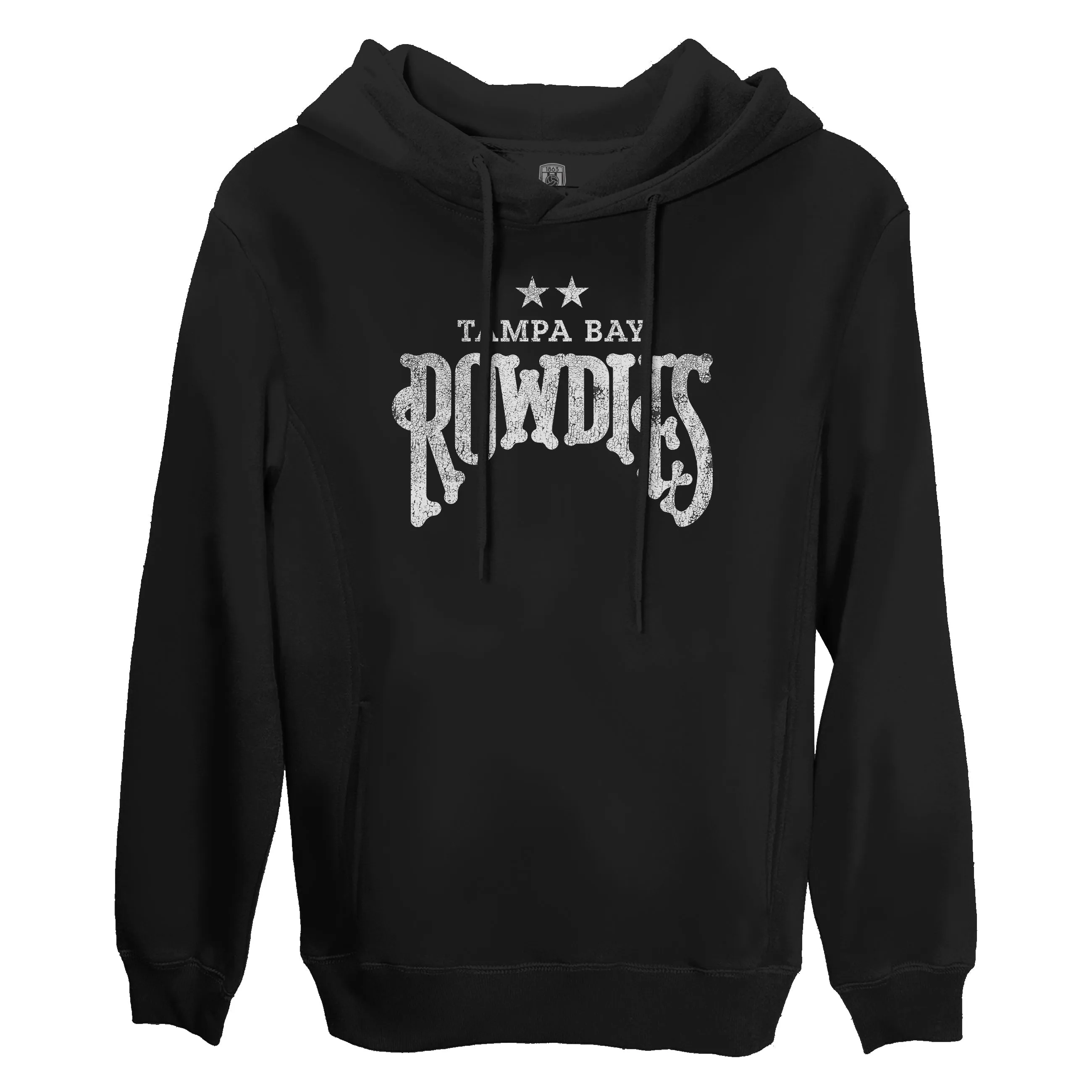 Tampa Bay Rowdies Mono Badge Fleece Pullover Hoodie - Black