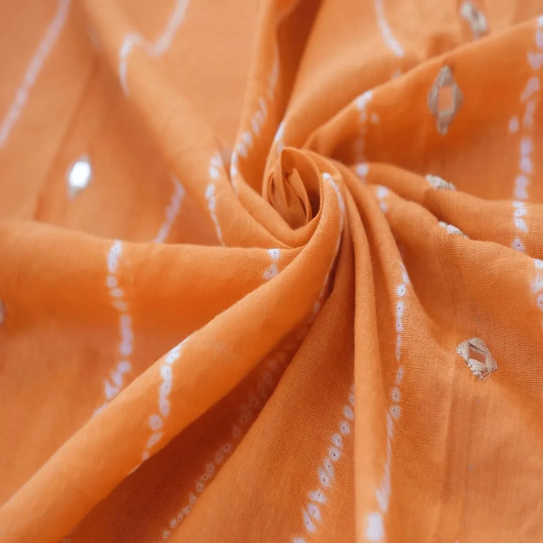 Tangerine Tie & dye Fabric