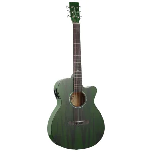 Tanglewood TA4-CEGR Azure SuperFolk C/E Pacific Walnut Aurora Green Gloss