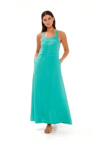 Tank Linen Maxi Dress Green