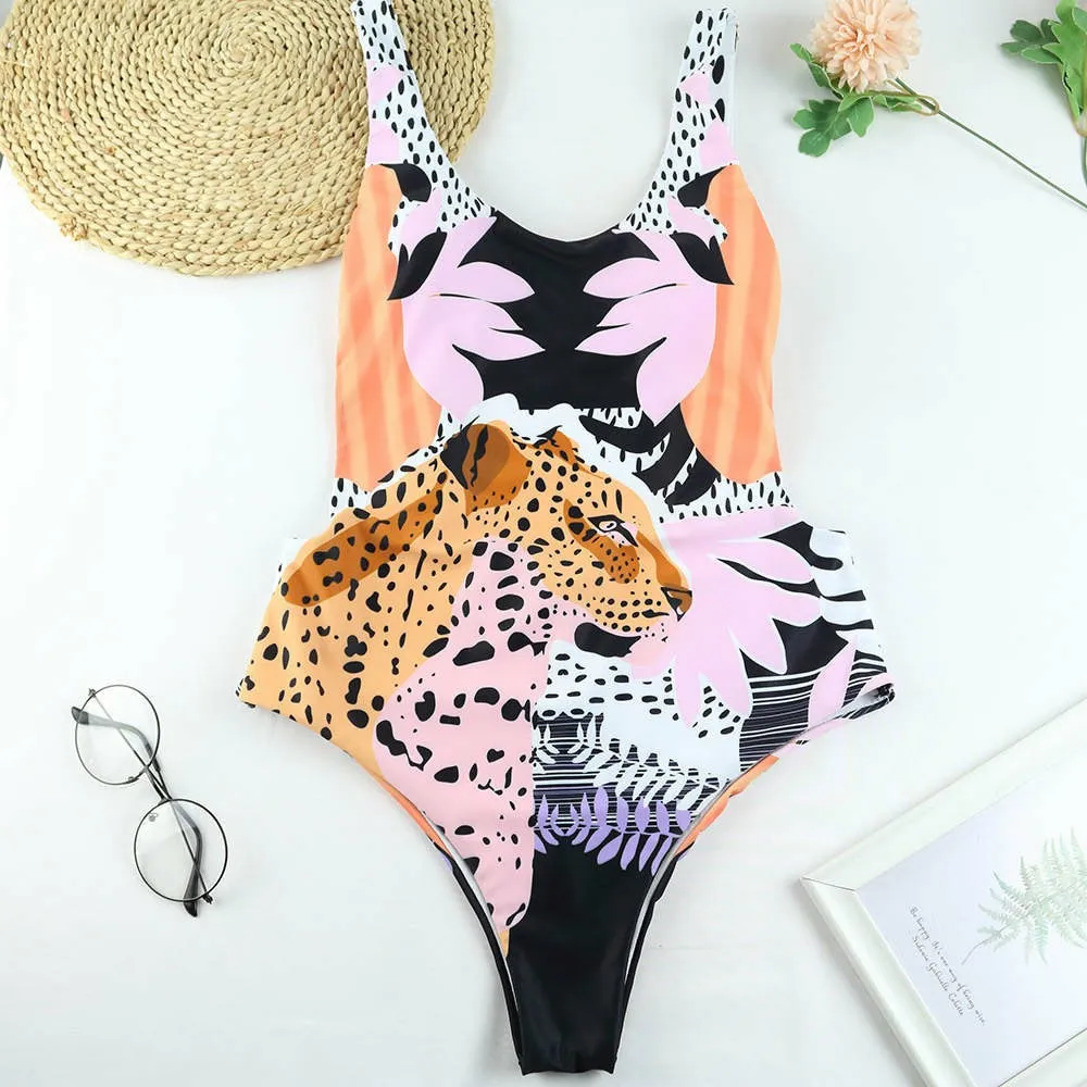 Tanzania Leopard Printed One Piece Sexy Bikini