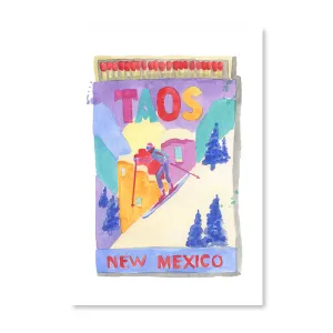 Taos Matchbook Illustration Print