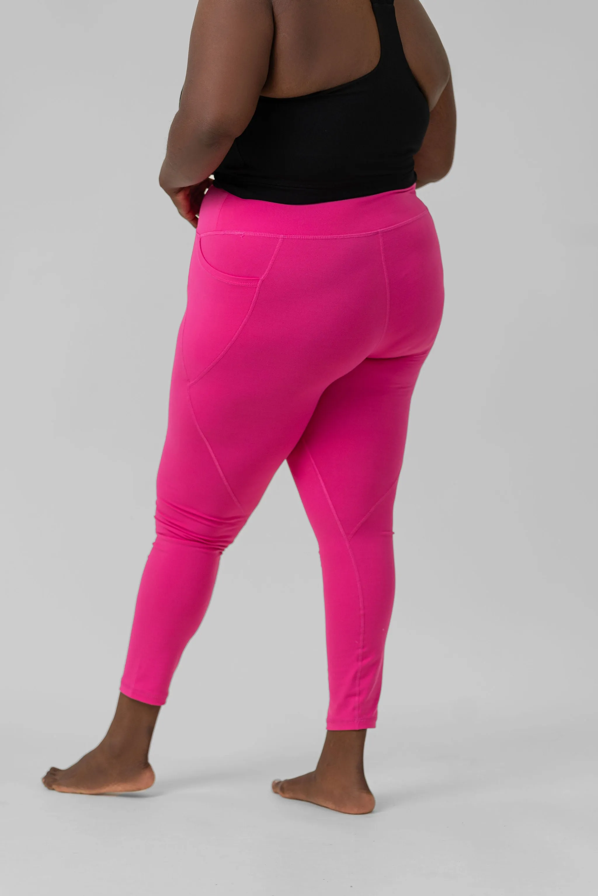 TAPERED BAND ESSENTIAL SOLID HIGH WAISTED LEGGING