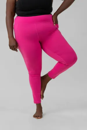 TAPERED BAND ESSENTIAL SOLID HIGH WAISTED LEGGING