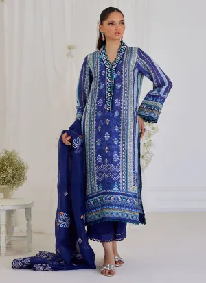 Tara Luxe Edit '24 - Adina Blue Shirt And Dupatta