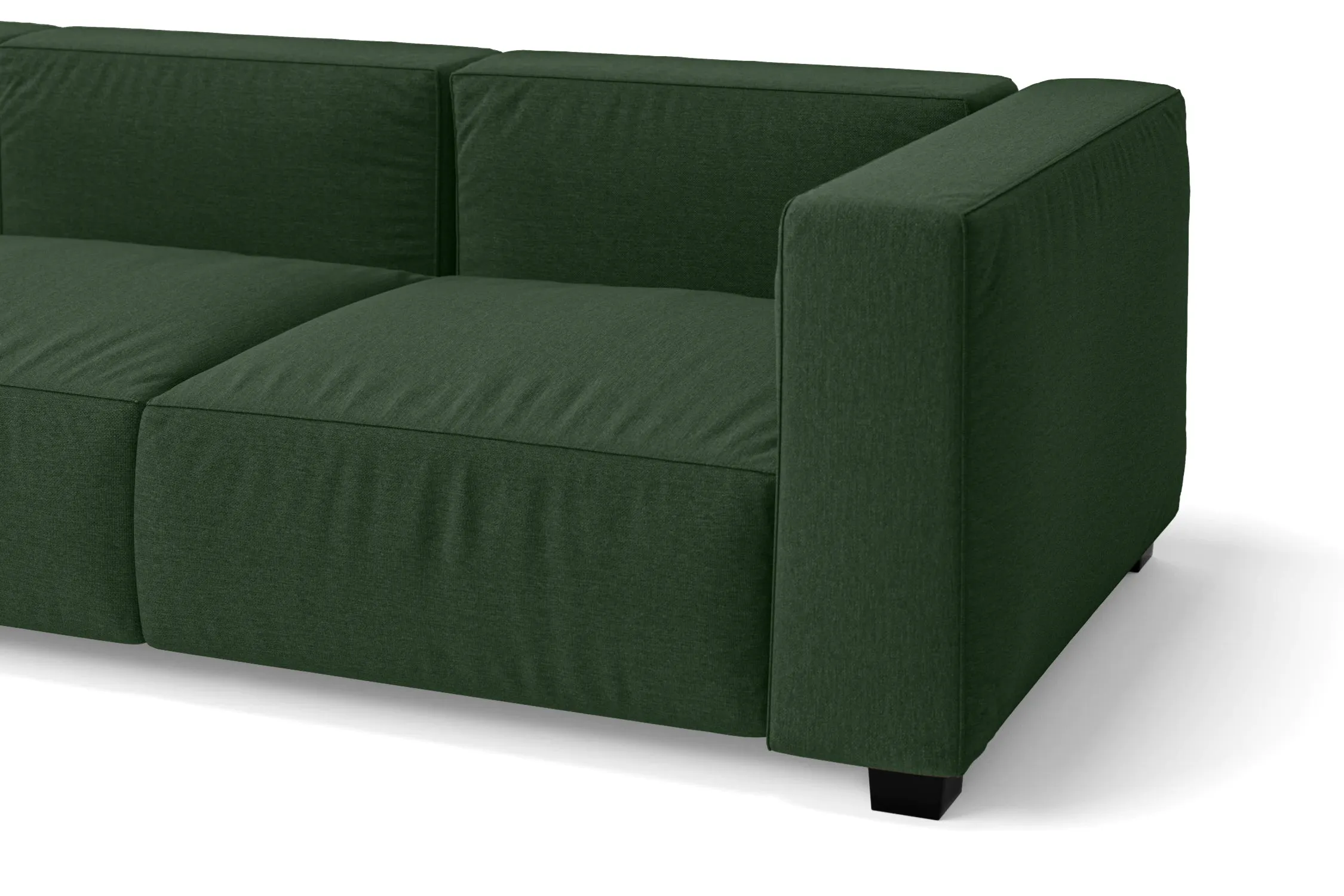 Taranto 2 Seater Sofa Forest Green Linen Fabric