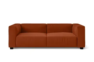 Taranto 2 Seater Sofa Orange Linen Fabric