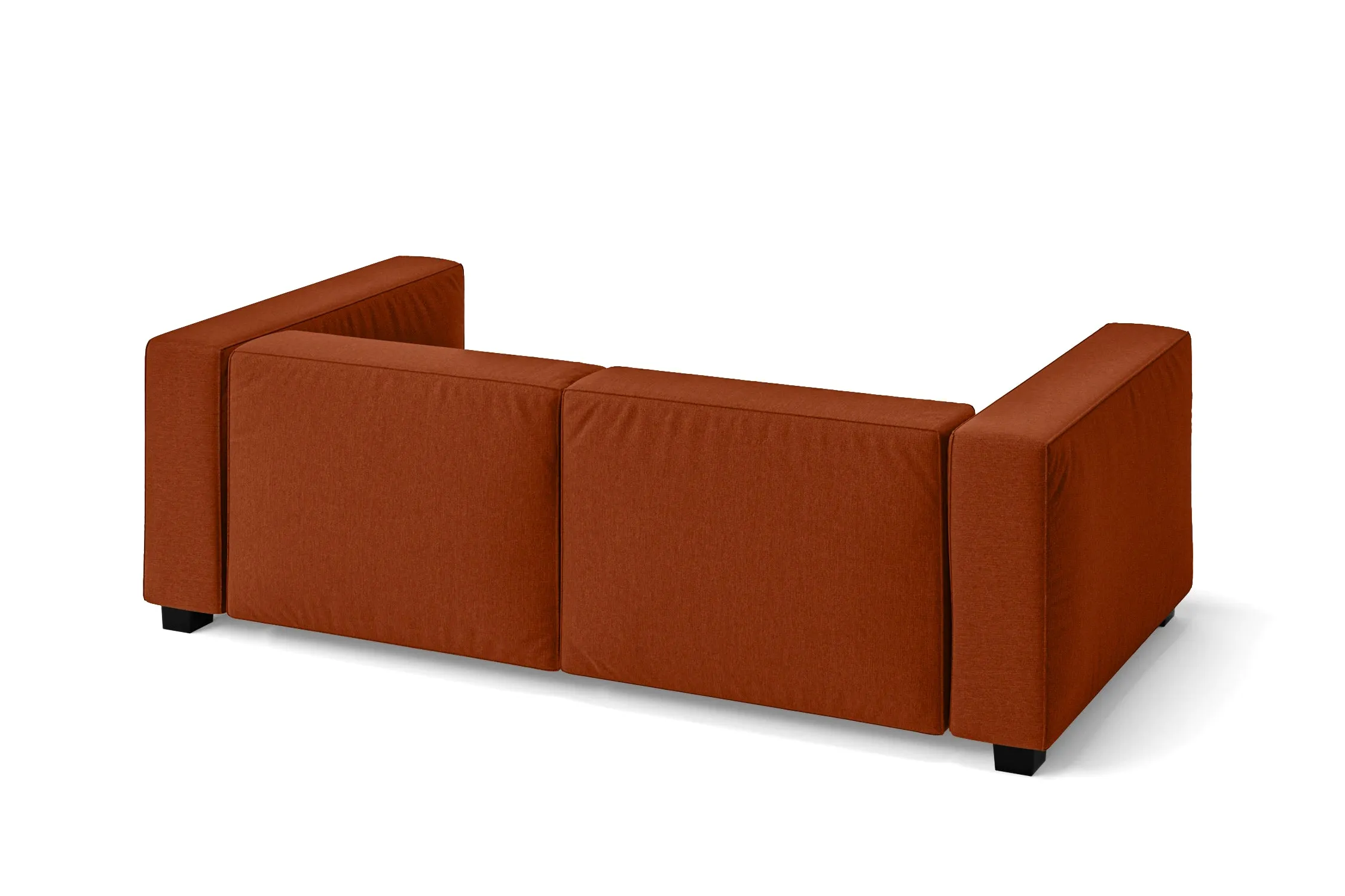 Taranto 2 Seater Sofa Orange Linen Fabric