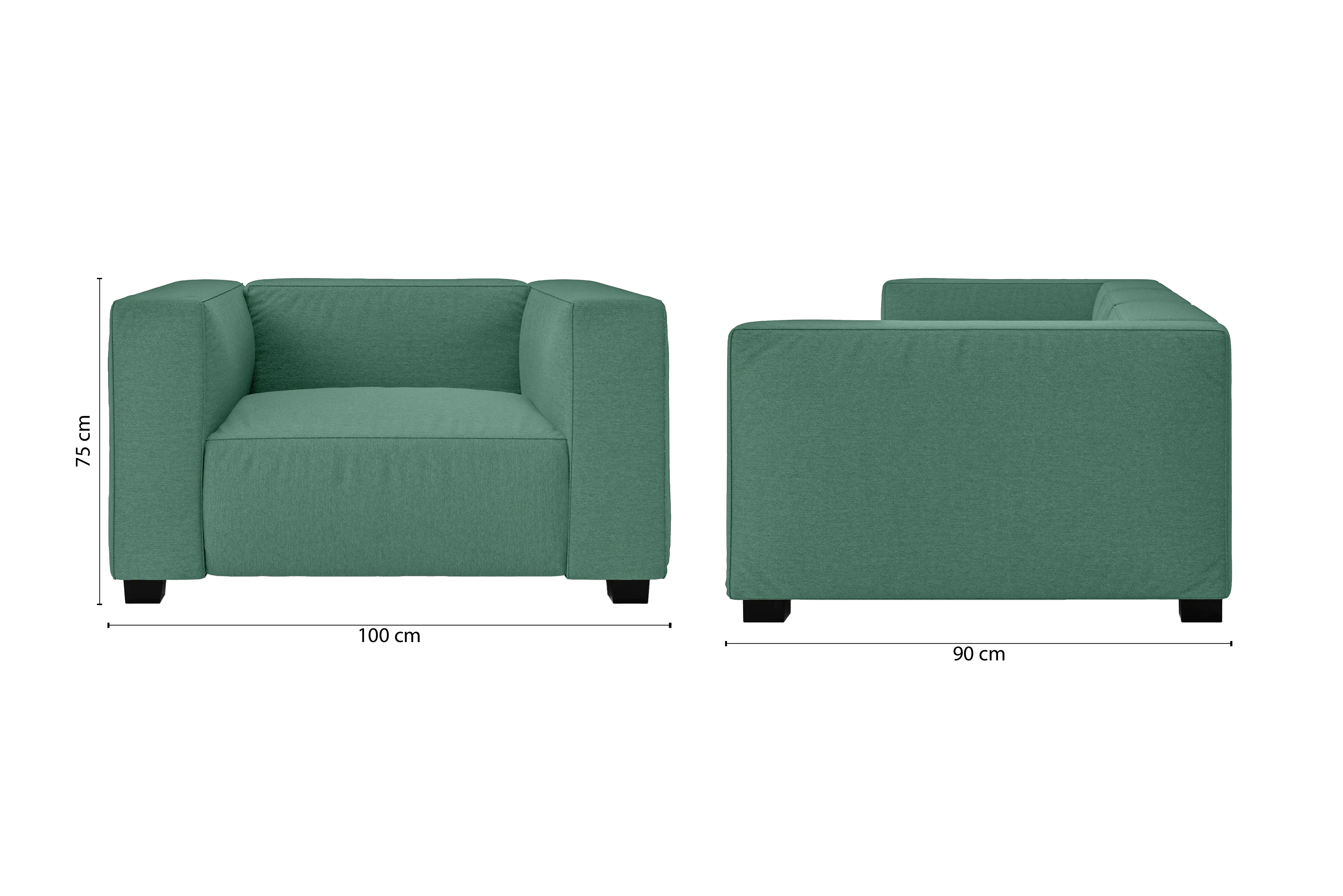 Taranto Armchair Mint Green Linen Fabric