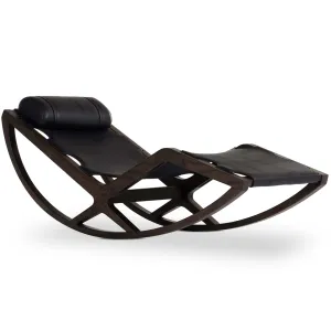 Tarelton Leather Chaise, Carson Black