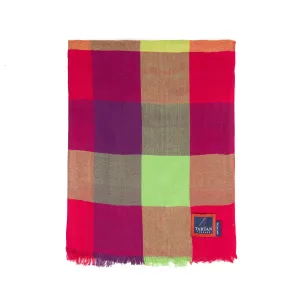 Tartan Stole Square Check - Pastel Pink