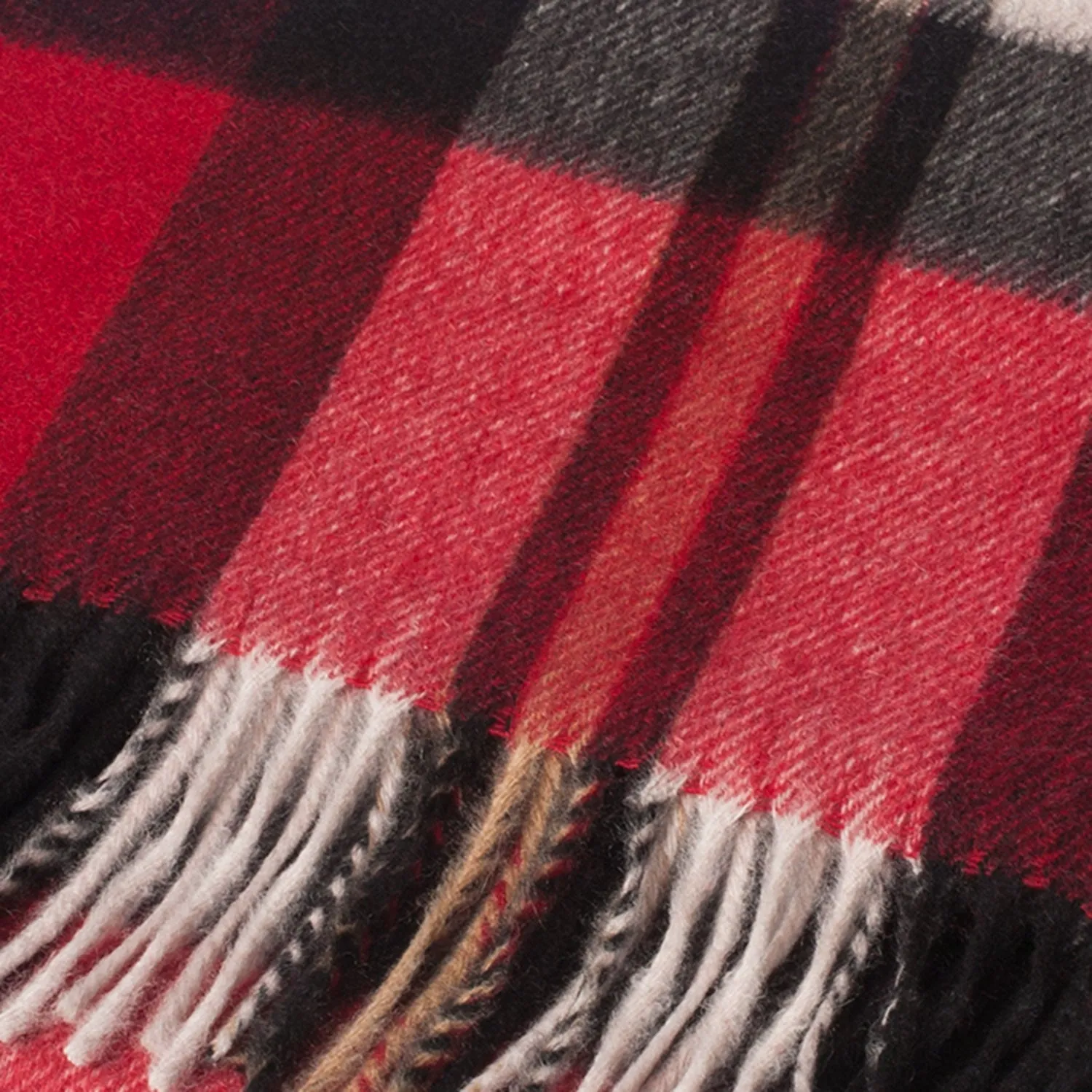 Tartan Weaving Mill 100% Cashmere Scarf  Amplified Thomson Red