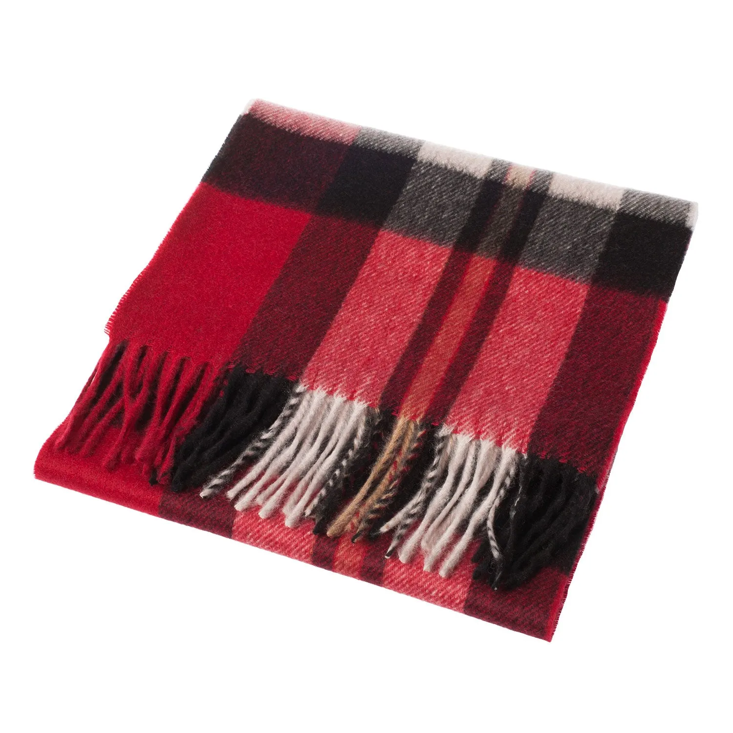 Tartan Weaving Mill 100% Cashmere Scarf  Amplified Thomson Red