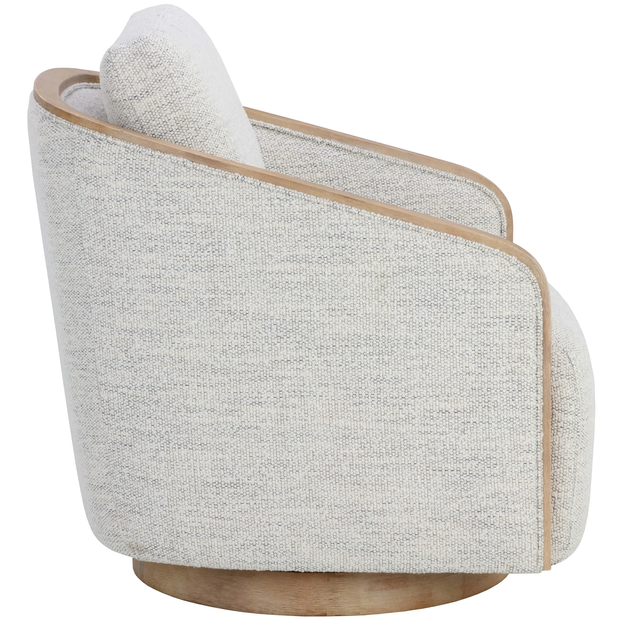 Tasia Swivel Chair, Merino Cotton