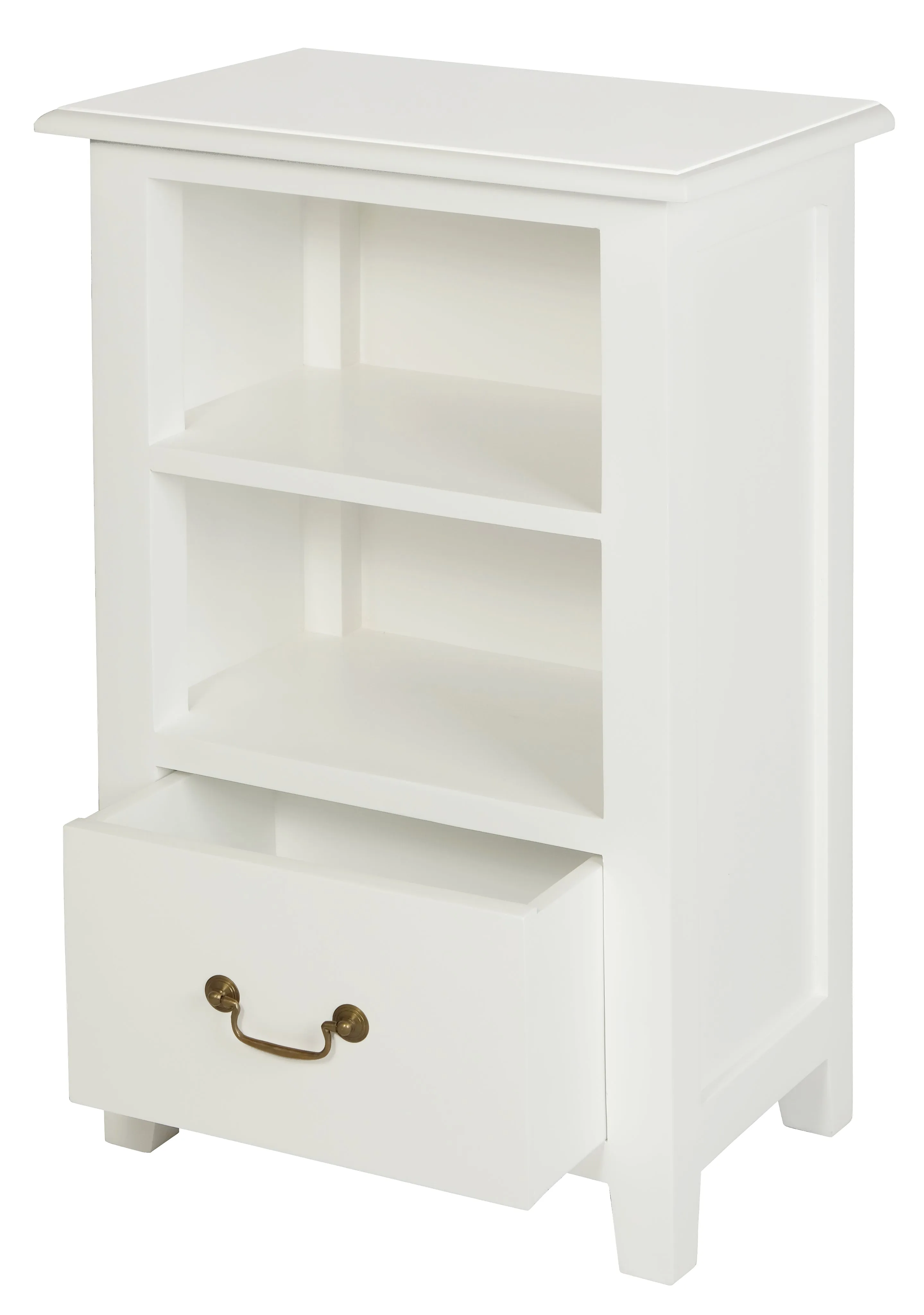 Tasmania 1 Drawer Lamp Table (White)