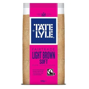 Tate & Lyle Fairtrade Light Brown Soft Pure Cane Sugar 500g