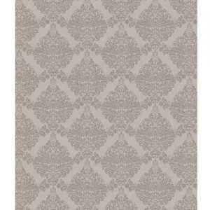 Taupe Gray Damask Printed Backdrop