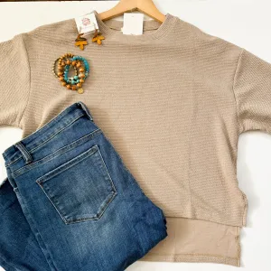 Taupe Knit Top