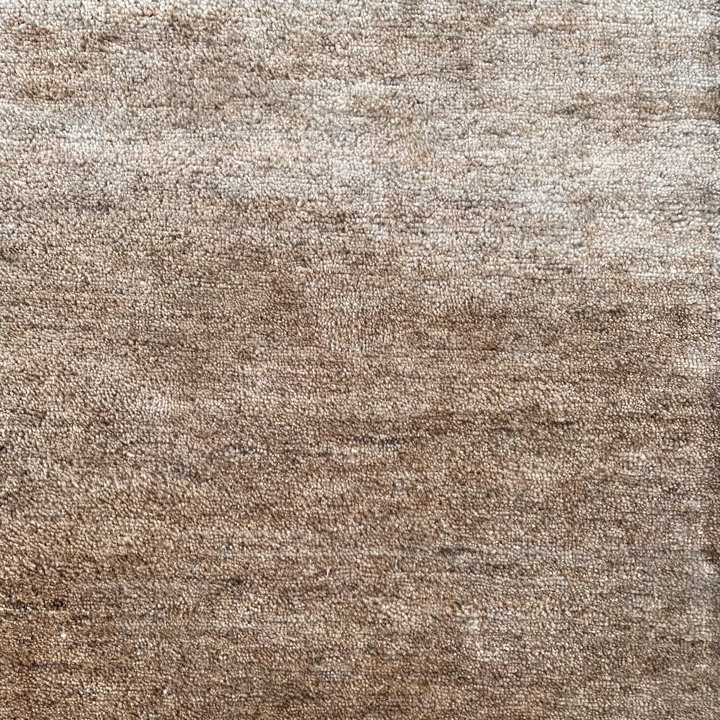 Taupe Transitional Solid Mohair Wool Blend Rug - 8' x 10'