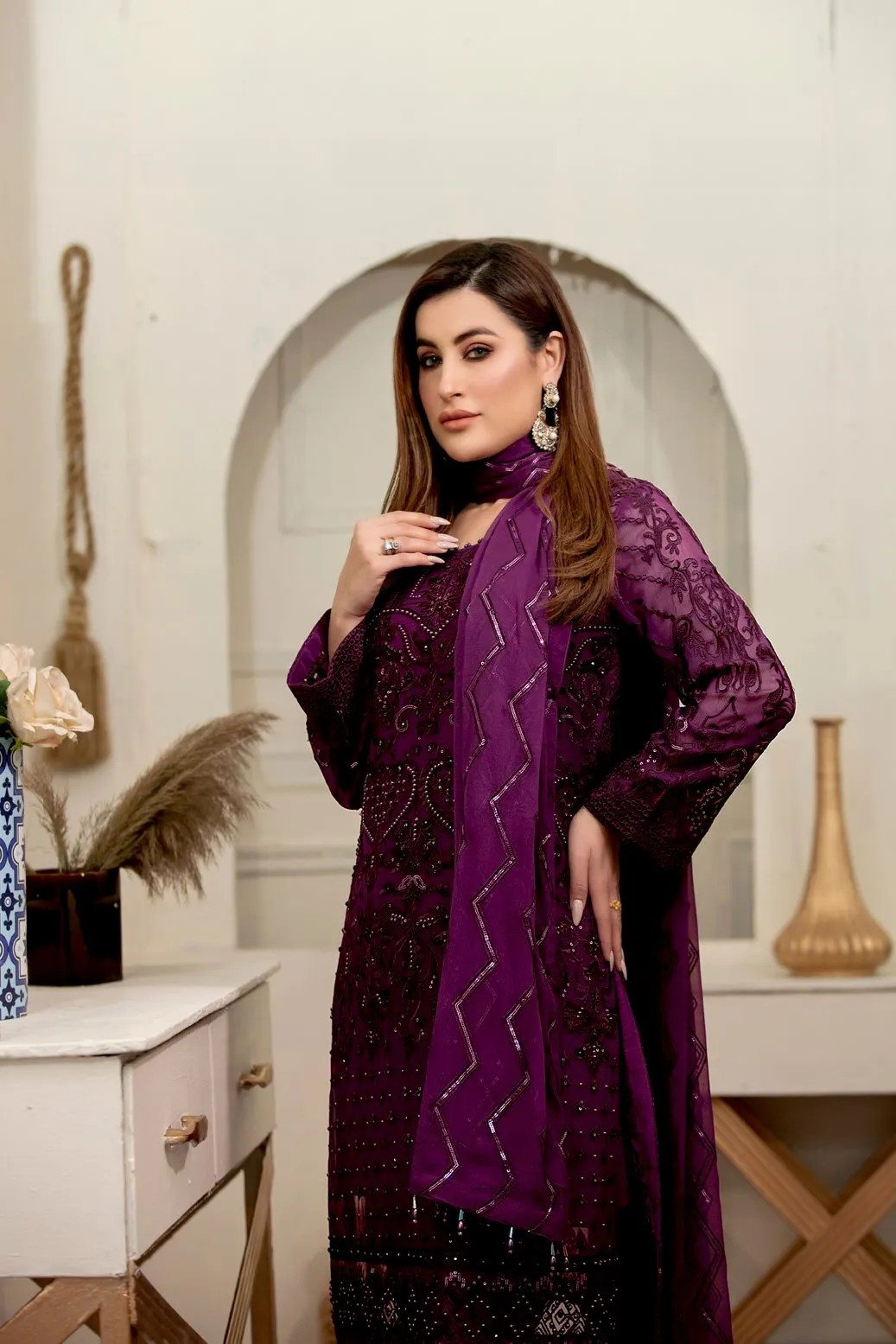 Tawakkal Fabrics Fancy Chiffon Collection – D-9438