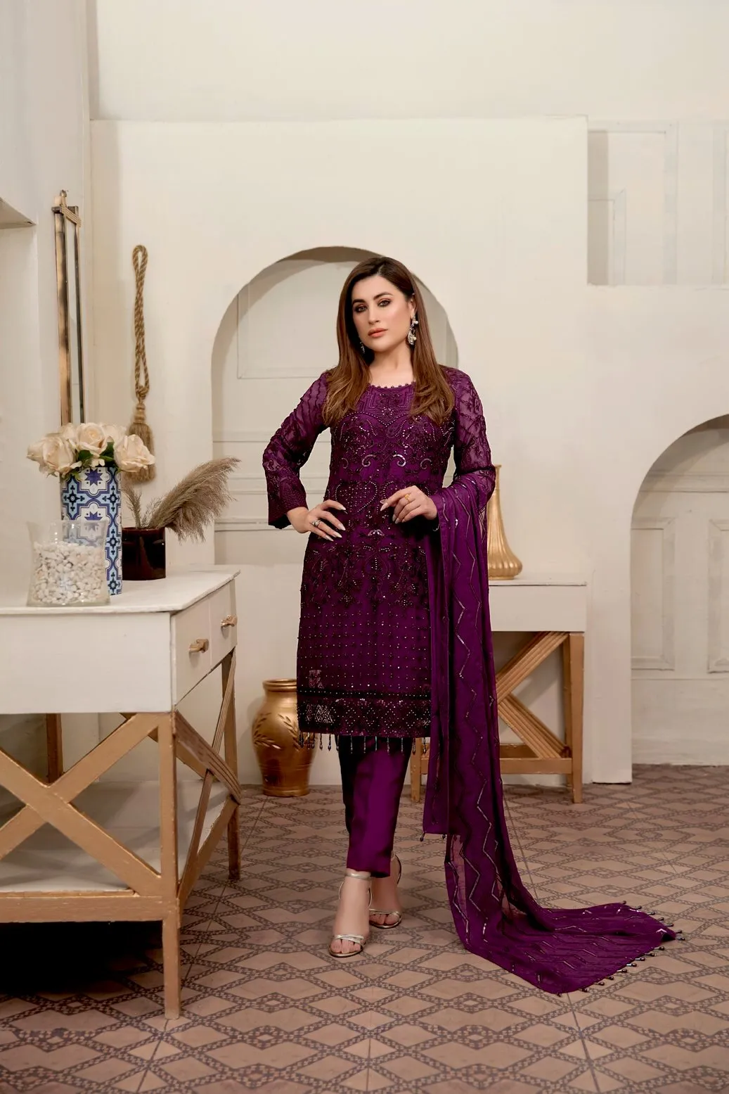 Tawakkal Fabrics Fancy Chiffon Collection – D-9438