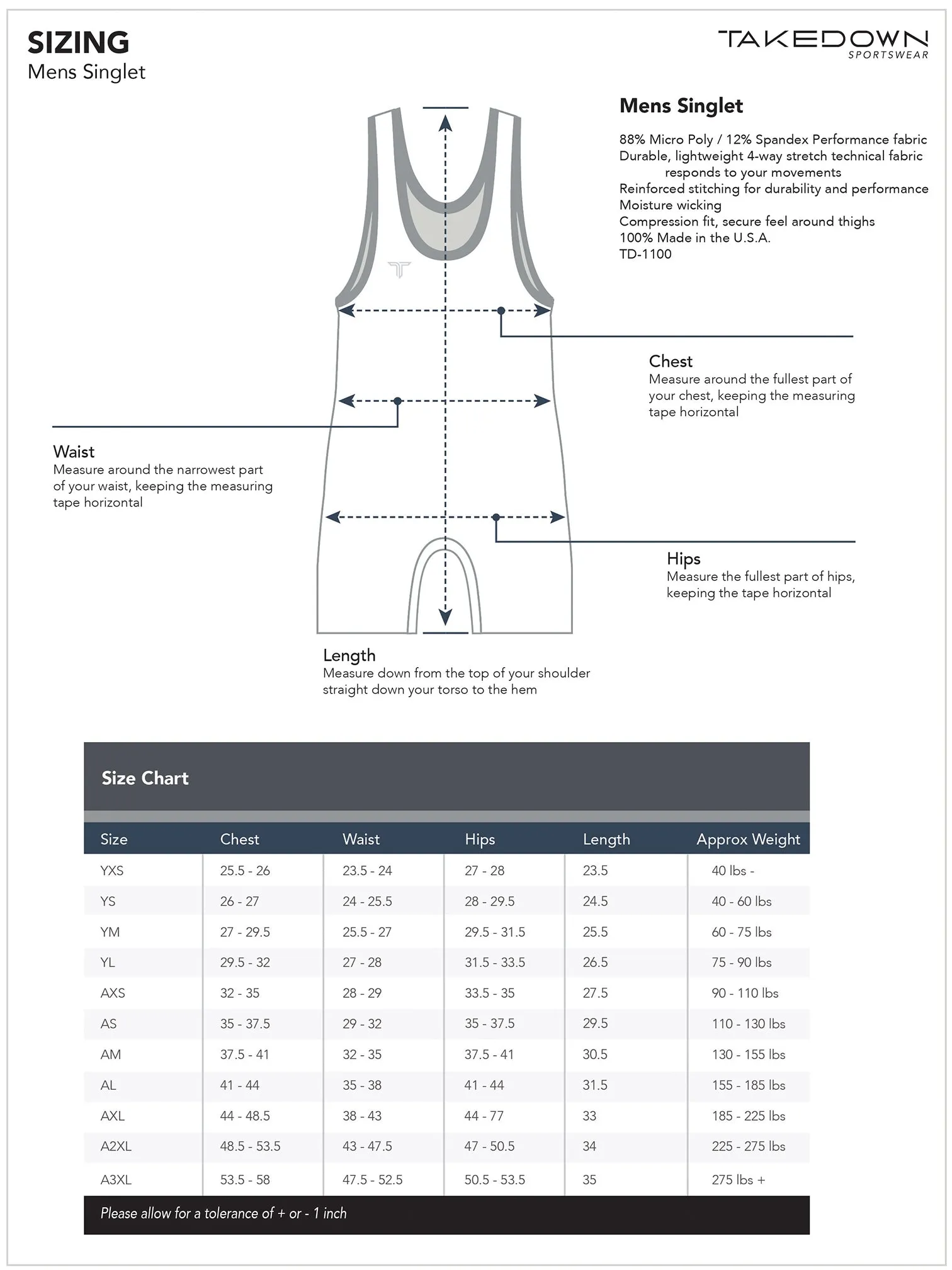 TD-Singlet-018 360° Custom Singlet