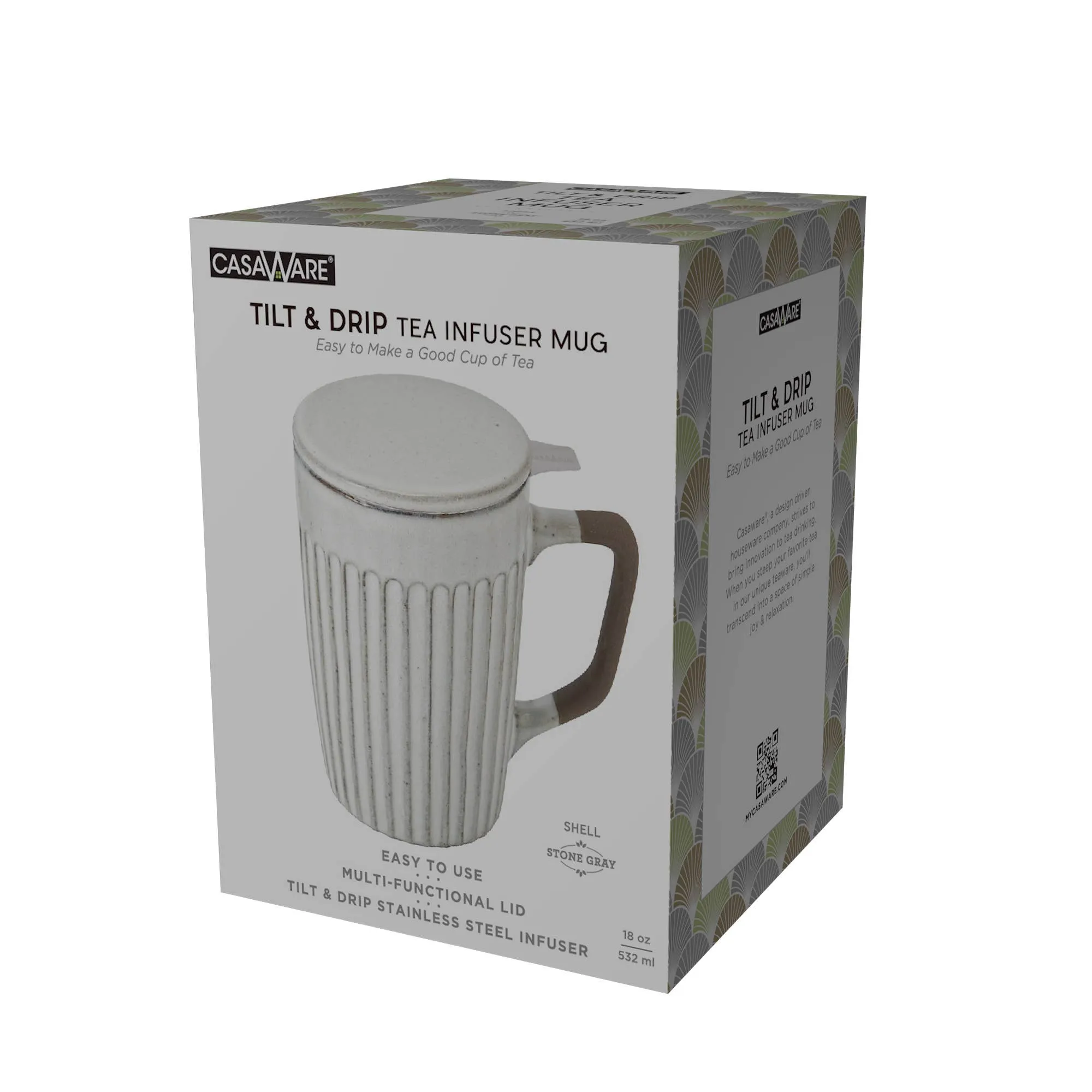 Tea Infuser Mug Shell 18oz