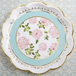 Tea Time Floral Whimsy Paper Plates - 9in. - 8 Pack