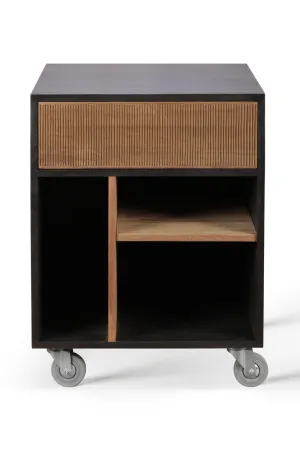 Teak Wheeled Drawer Unit | Ethnicraft Oscar