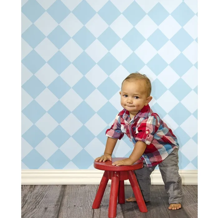 Teal Argyle Printed Backdrop