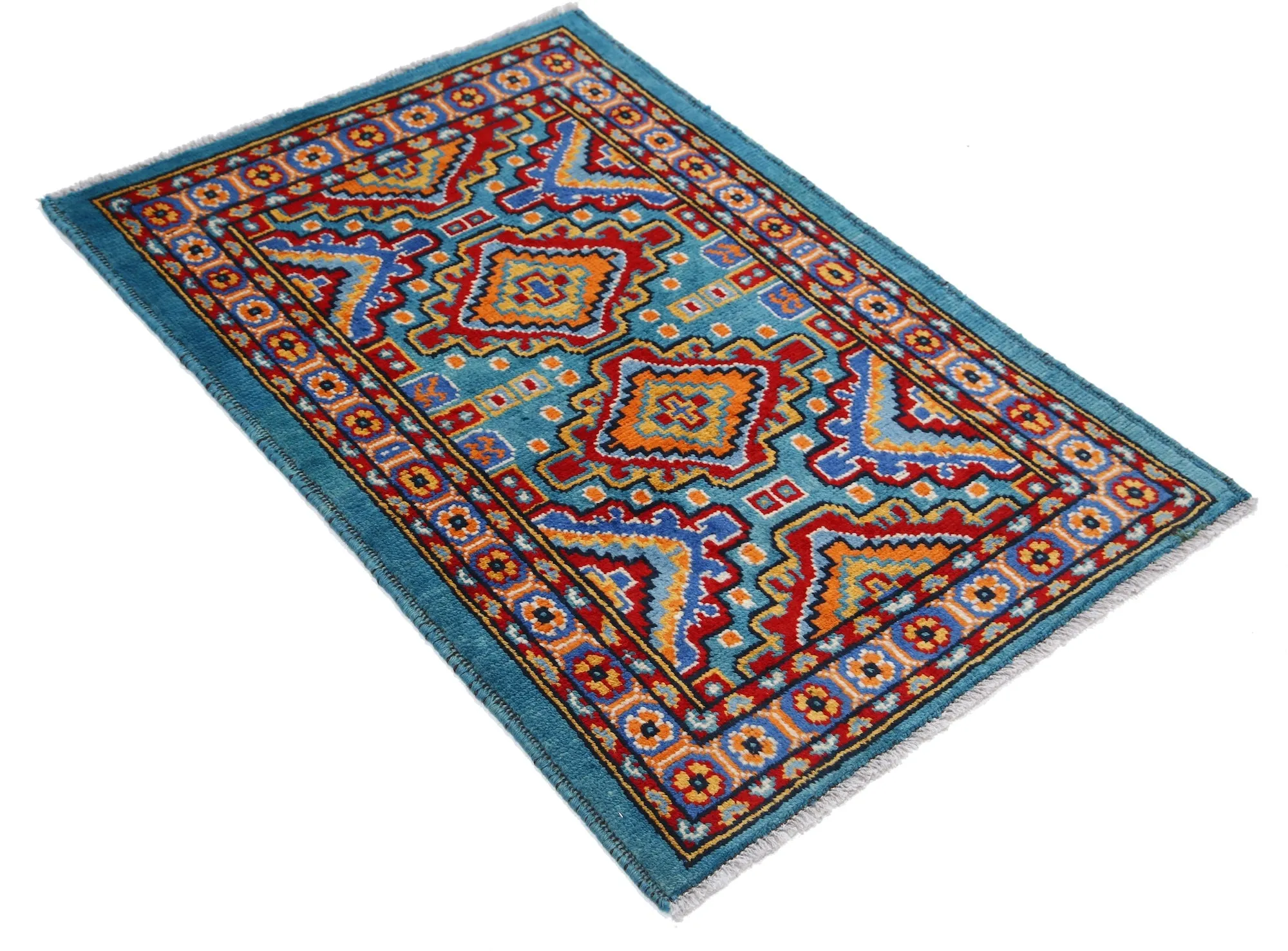 Teal Baluch Revival Hand Knotted Rug