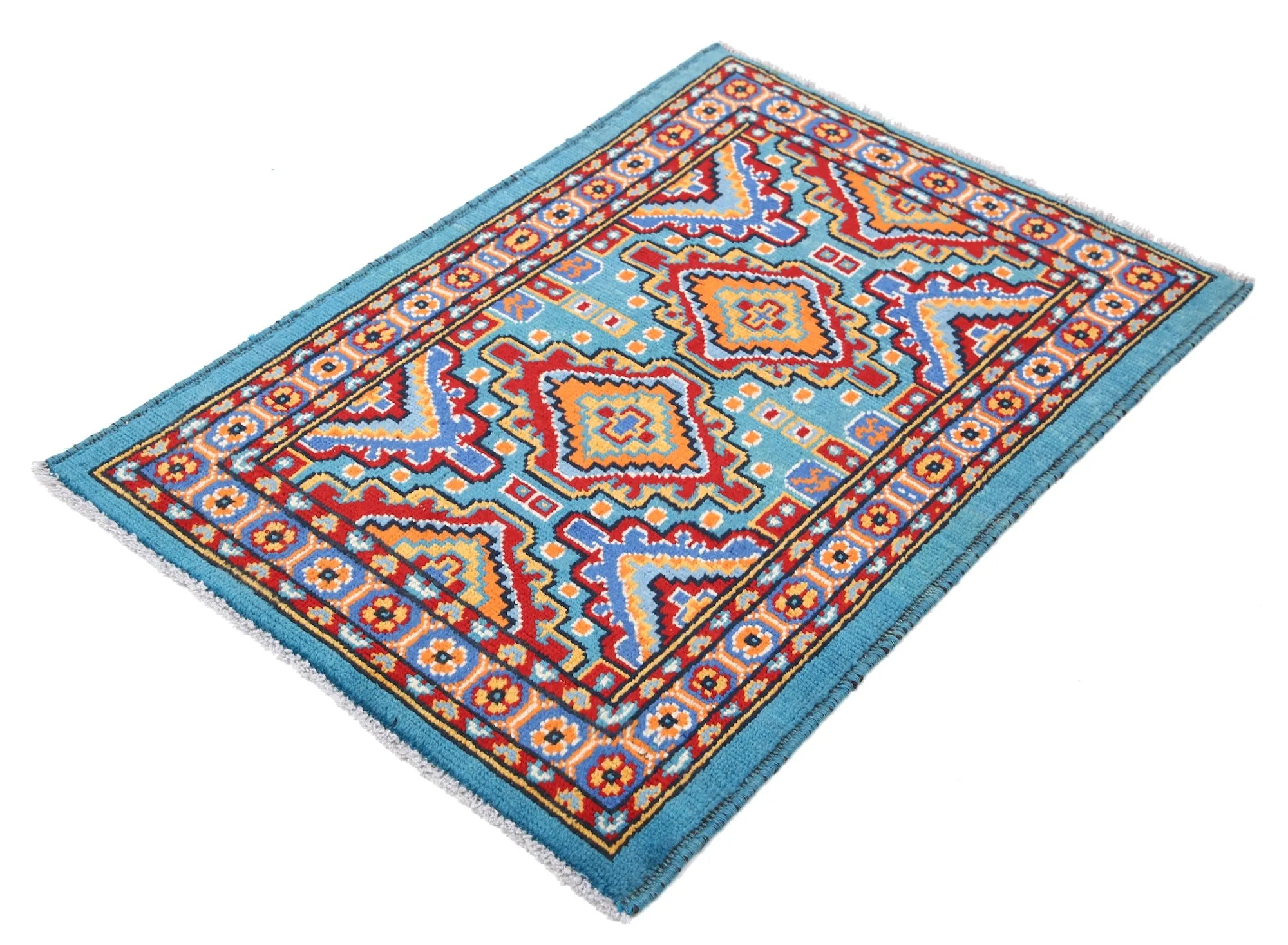 Teal Baluch Revival Hand Knotted Rug