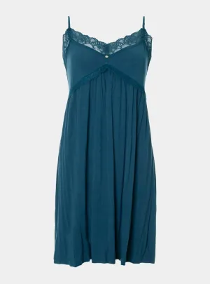 Teal Bamboo Lace Midaxi Chemise